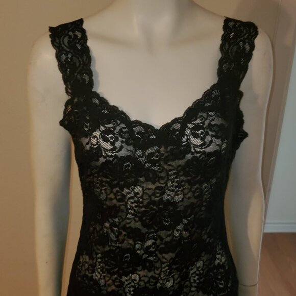 Delicates Black Lace Top Vintage Nightgown Sheer || GUC || Small - Picture 3 of 15